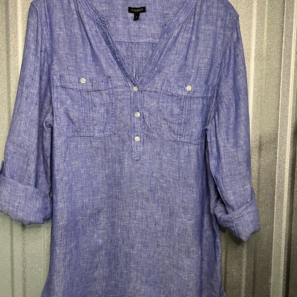Talbots size L denim shirt